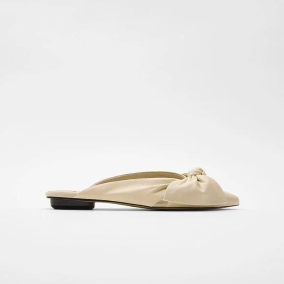 Zara Flat Leather Shoes with Ties EUR 38 - Picture 4 of 15